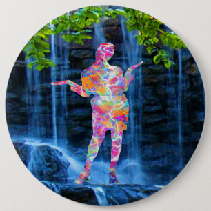 Dancing with Nature 6 Cm Round Badge