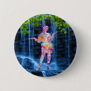 Dancing with Nature 6 Cm Round Badge