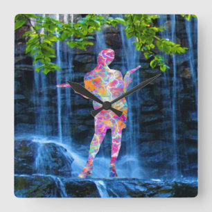 Dancing with Nature Square Wall Clock