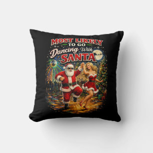 Dancing with Santa Cushion
