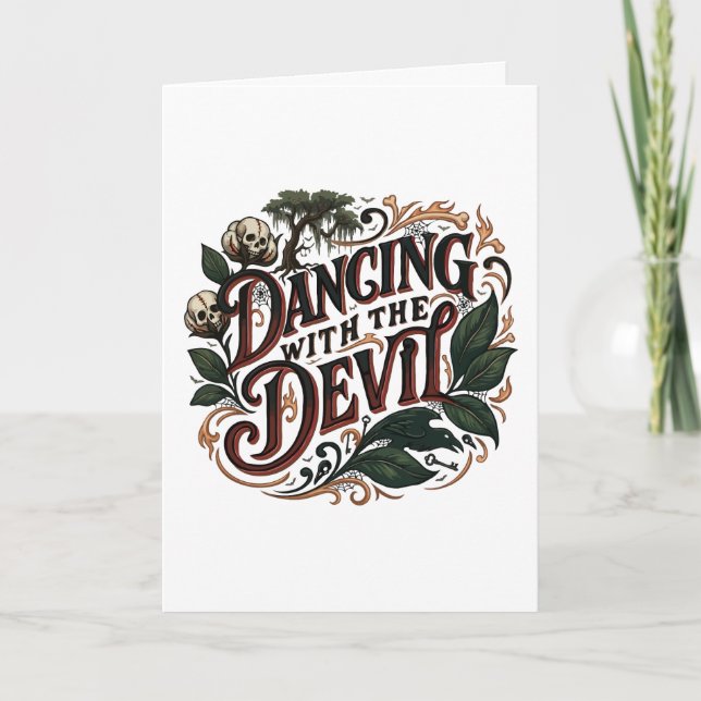 Dancing With The Devil Gothic Art Card (Front)