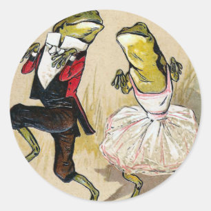 Dancing With the Frogs Classic Round Sticker