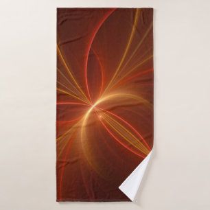 Dancing With The Light Modern Abstract Fractal Art Bath Towel