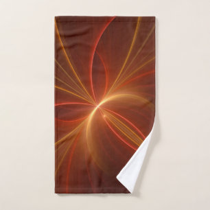 Dancing With The Light Modern Abstract Fractal Art Hand Towel