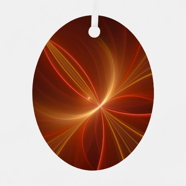 Dancing With The Light Modern Abstract Fractal Art Metal Tree Decoration (Front)