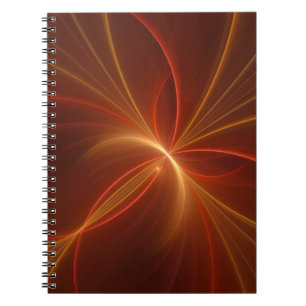 Dancing With The Light Modern Abstract Fractal Art Notebook
