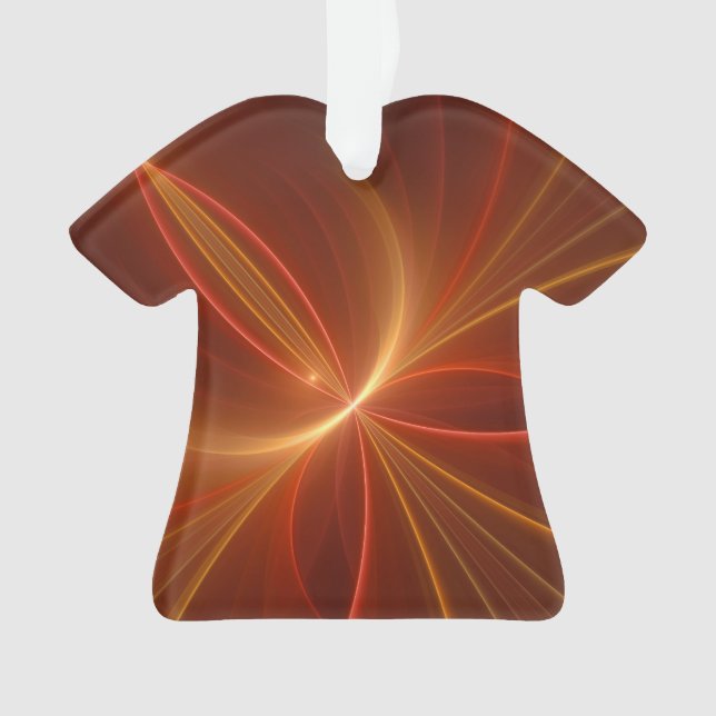 Dancing With The Light Modern Abstract Fractal Art Ornament (Front)