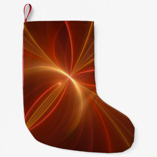 Dancing With The Light Modern Abstract Fractal Art Small Christmas Stocking