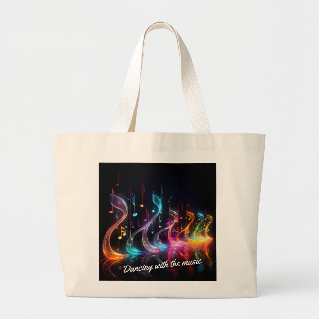 Dancing with the music large tote bag (Front)