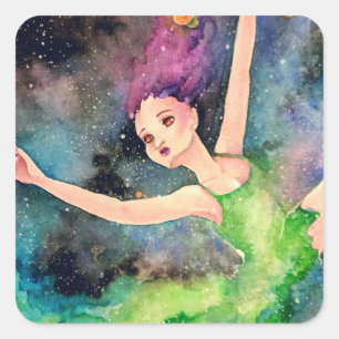 Dancing With the Universe Square Sticker