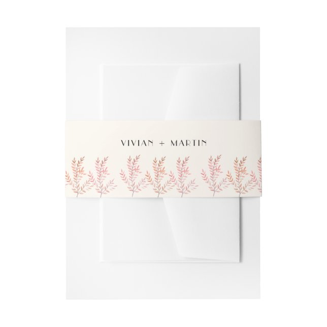 Dancing with the whisper of wind invitation belly band (Front Example)