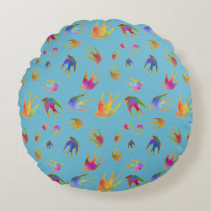 Dancing with the Wind on a Fresh Winter Horizon Round Cushion