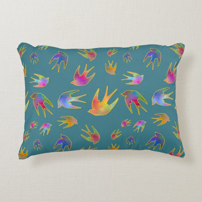 Dancing with the Wind on a Tranquil Twilight Decorative Cushion (Front)