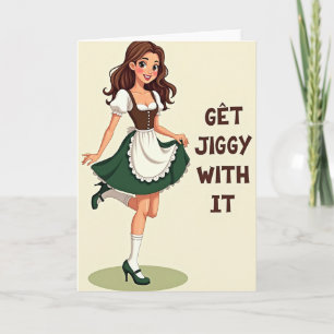 Dancing Woman Fun Times Card