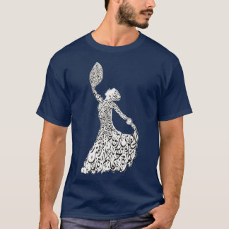 Dancing Woman Image Arabic Calligraphy T-Shirt