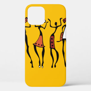 Dancing woman in traditional ethnic style seamless iPhone 12 case
