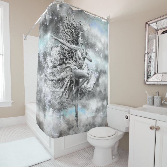 Dancing Woman Shower Curtain (In Situ)