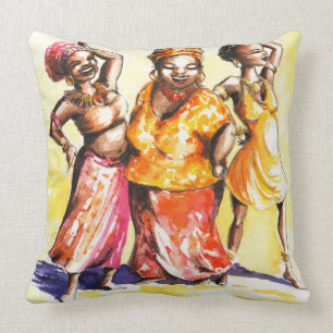 Dancing women cushion