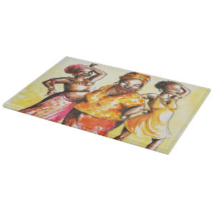 Dancing women cutting board