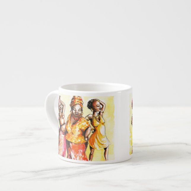 Dancing women espresso cup (Front Left)