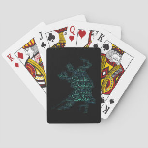 Dancing Word Art Couple Bachata Salsa Playing Cards