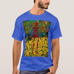 DancingSkeletoninSunflowersWithButterflies T-Shirt