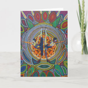 Dandayamana Dhanurasana - 2010 as greetingcard Card