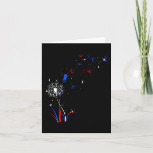 Dandelion 4th Of July Cute Flower American Patriot Card