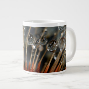 Dandelion and water drops, CA Large Coffee Mug