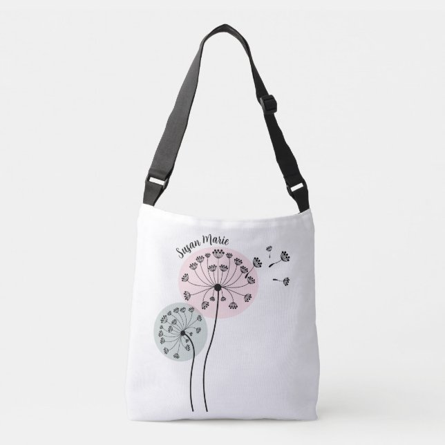 Dandelion Art Crossbody Bag (Front)