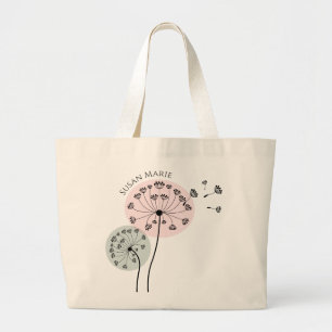 Dandelion Art Large Tote Bag