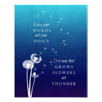 Dandelion Art - Raise your words