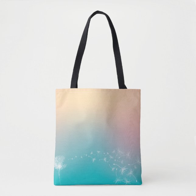 Dandelion background dandelion tote bag (Front)