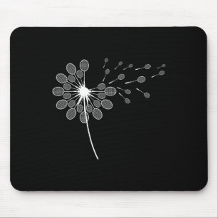 Dandelion Badminton Racket Shirt Badminton Player Mouse Pad