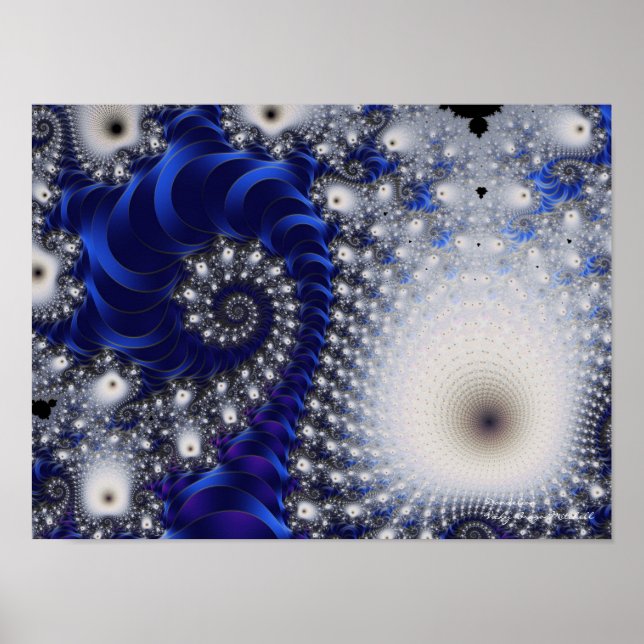 Dandelion Beautiful Abstract Fine Art Fractal Poster (Front)