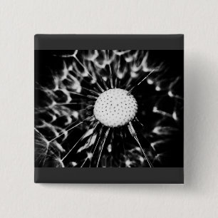 dandelion blacq 15 cm square badge