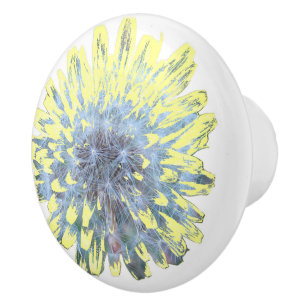 Dandelion Blossom Ceramic Knob