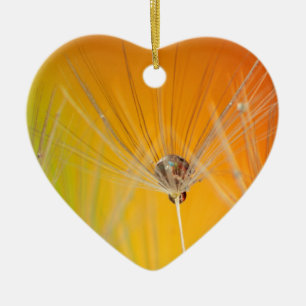 Dandelion Blossoms Flowers Destiny Peace Love Art Ceramic Tree Decoration