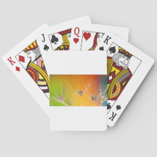 Dandelion Blossoms Flowers Destiny Peace Love Art Playing Cards