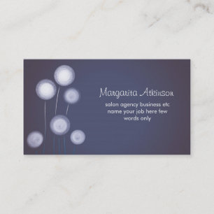 dandelion blossoms modern blue business cards