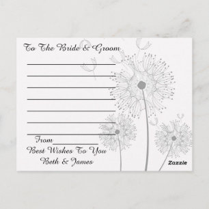 Dandelion Blossoms Vines Best Wishes Newly Weds Postcard