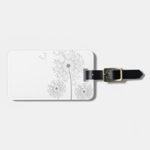 Dandelion Blossoms Vines Romantic Wedding Shower Luggage Tag