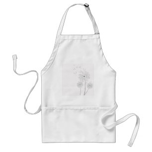 Dandelion Blossoms Vines Romantic Wedding Shower Standard Apron