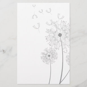 Dandelion Blossoms Vines Romantic Wedding Shower Stationery