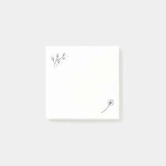 Dandelion blowing in the wind post-it notes