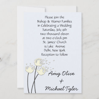 Dandelion Blowing Invitation