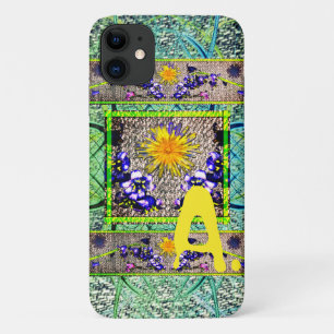 Dandelion Bluebell Denim Spring Monogram Phone iPhone 11 Case
