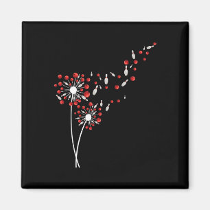 Dandelion Bowling Player Flower Lover Magnet