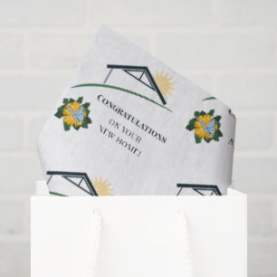 Dandelion Butterflies Congratulations on New Home Tissue Paper