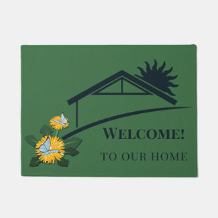 Dandelion Butterflies Welcome to Our Home Doormat